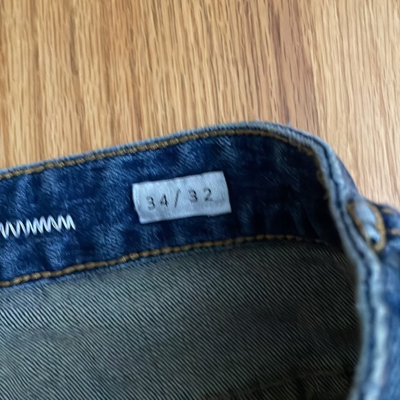 FIRST ROW Heavy Rip & Repair Slim Straight Denim 34/32 A8 - Picture 9 of 12